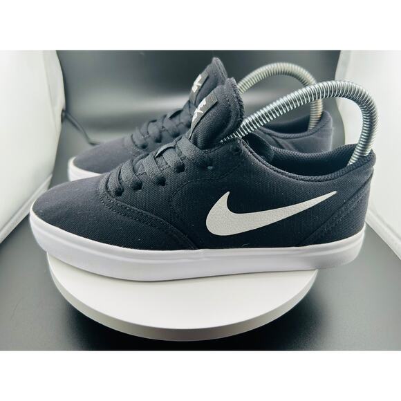 Nike SB Check Canvas (GS) Black/White Boy's Skate Shoes 905373-003 Sz 4 - Picture 5 of 5